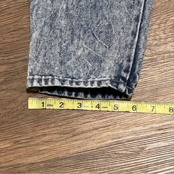Vintage Gitano 80’s Ultra High Waist Tapered Leg Acid Washed Jeans Size 16 - Picture 5 of 11